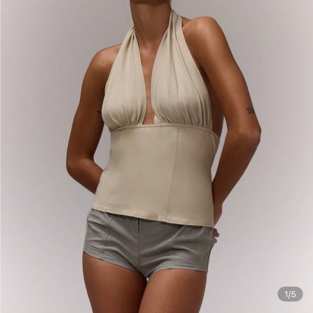 SHEIN Beige Halter Top